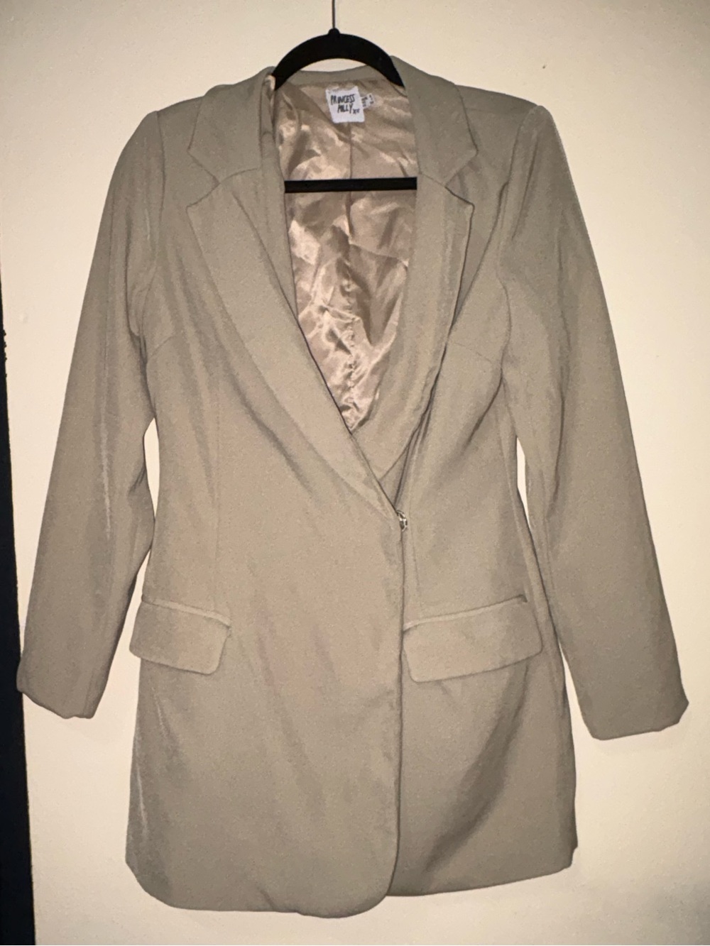 Princess Polly Taupe Single-Button Blazer